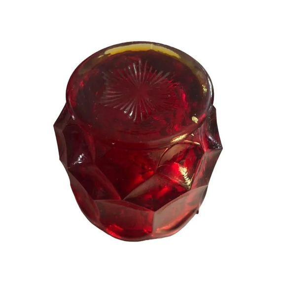 VINTAGE L.E. Smith Glass "Dominion" Flame or Amberina Toothpick/Matchstick Holde - Picture 6 of 7